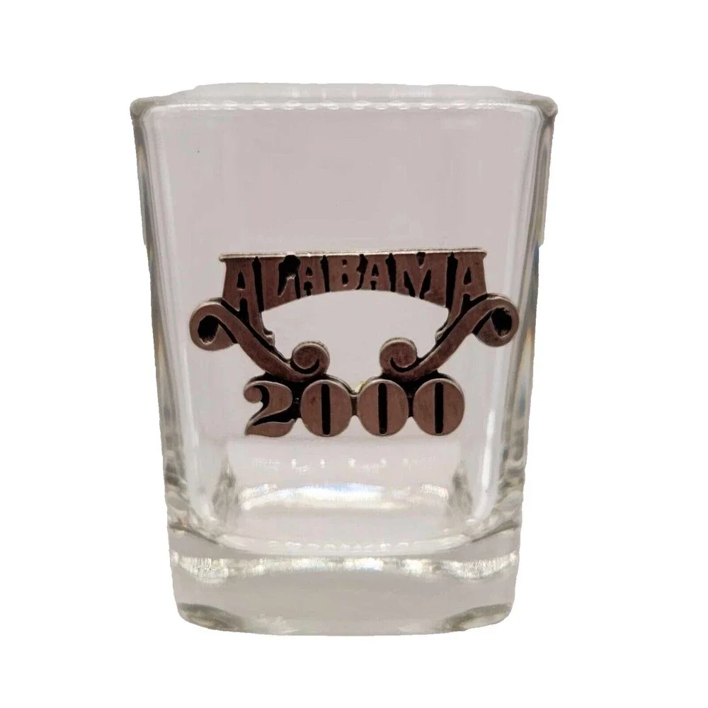 Alabama 2000 Country Music Band Square Shot Glass Collectible Souvenir